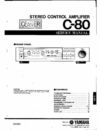 Yamaha C-80 Pre-Amp c80